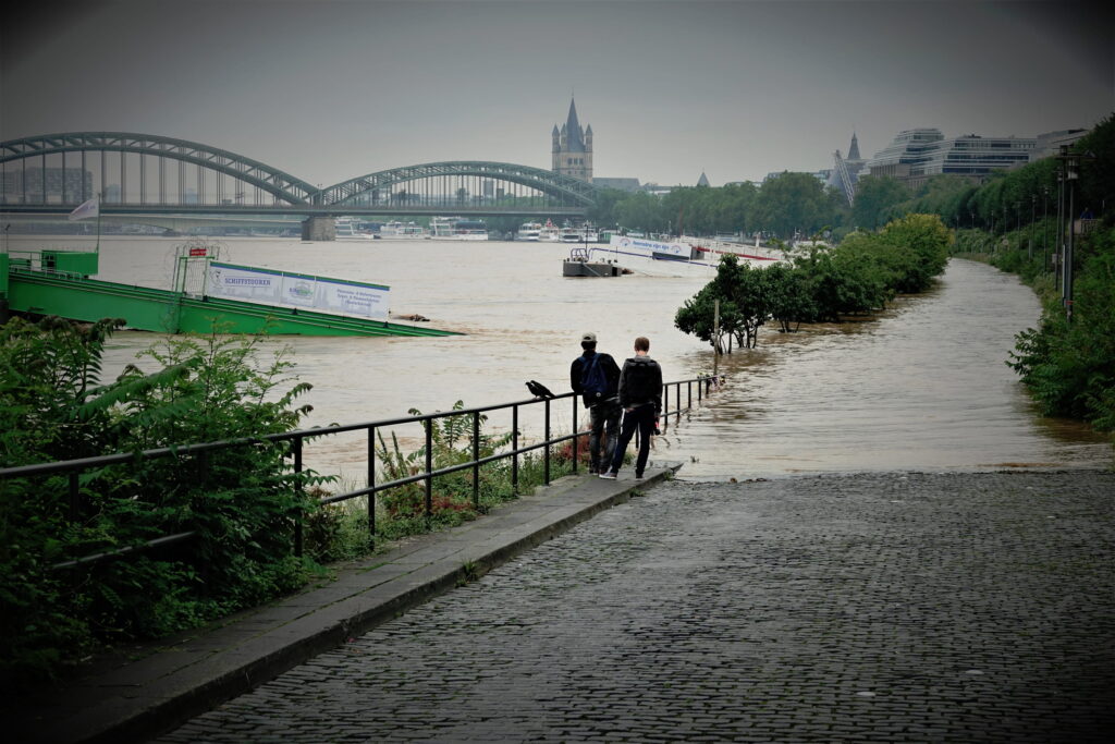 Rheinufer bei Hochwasser